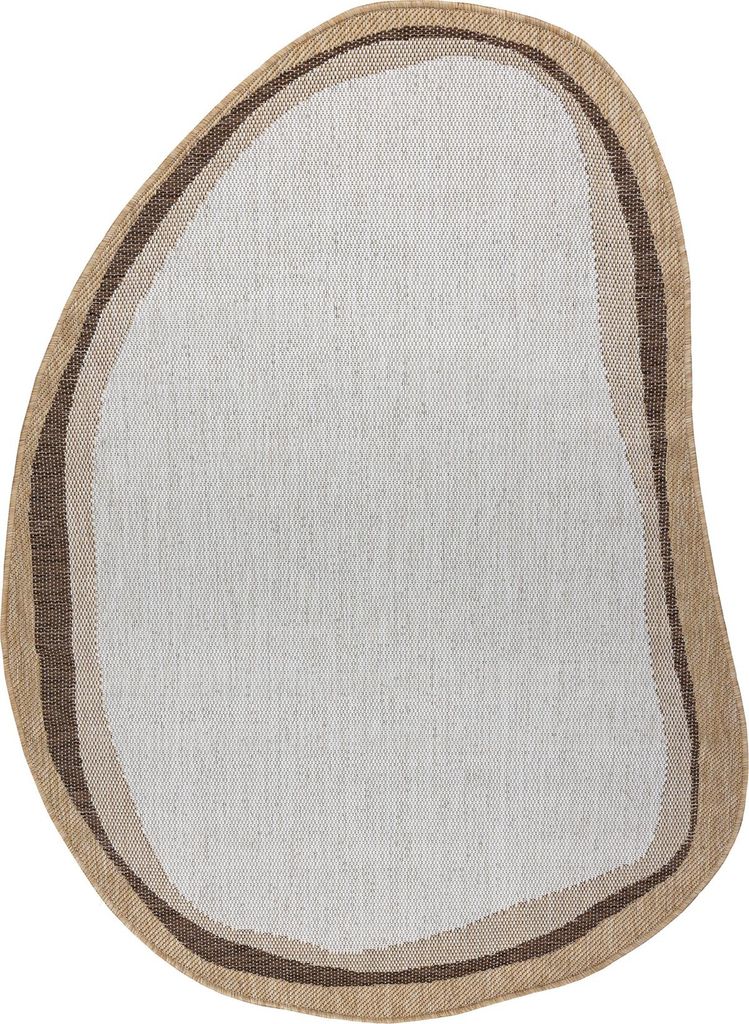 ORGANIC 2125 Sisalteppich Stein Ecru / natürliche – moderne unregelmäßige Form beige 133x190 cm