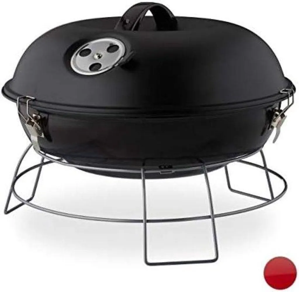Barbecue sphérique Ø 36 cm au charbon de bois portable pour pique-nique