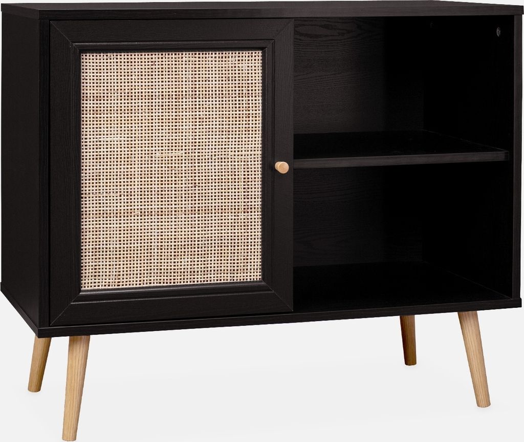 sweeek - Sideboard mit Rattangeflecht 80 x 39 x 65,8 cm - Produktbild 