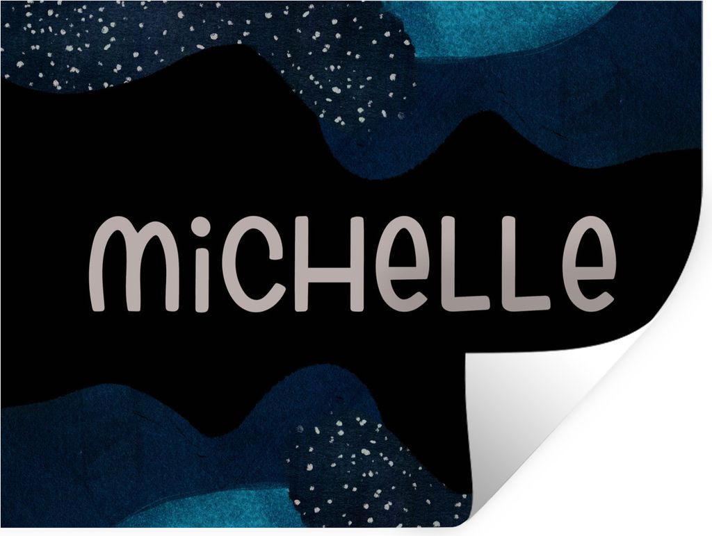 MuchoWow Wandtattoo Wandsticker Wandaufkleber Michelle - Pastell - Mädchen 160x120 cm Selbstklebend und Repositionierbar - Selbstklebend - Fotot...