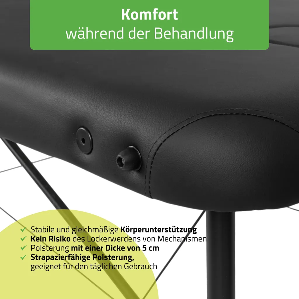 Table de massage transportable Habys Rico pour thérapie et soins noirs - 4