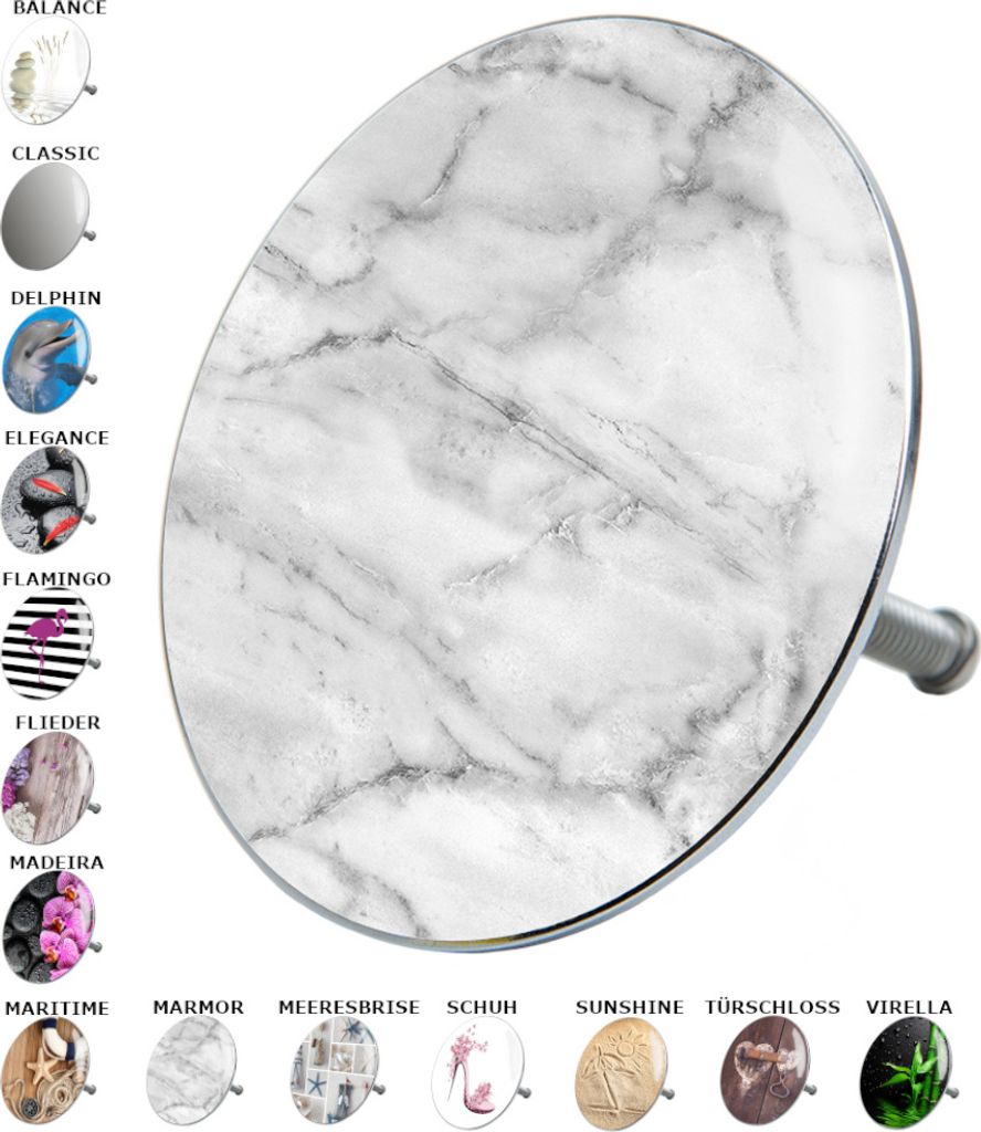 SANILO Badewannenstöpsel, Marmor