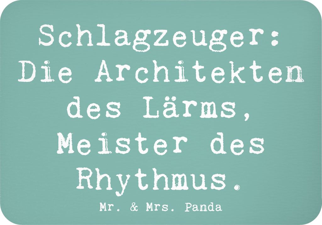 Mr. & Mrs. Panda Kühlschrankmagnet Spruch Schlagzeug Architekten - Meeresbrise - Geschenk, Musikschüler, Präsenz, Instrument, spruchmagnet, Dyna...