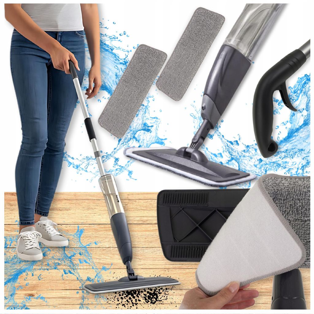 Super-Wischmopp mit Sprühdüse, Mikrofaser, 41 cm, 600 ml, + Produktbild 