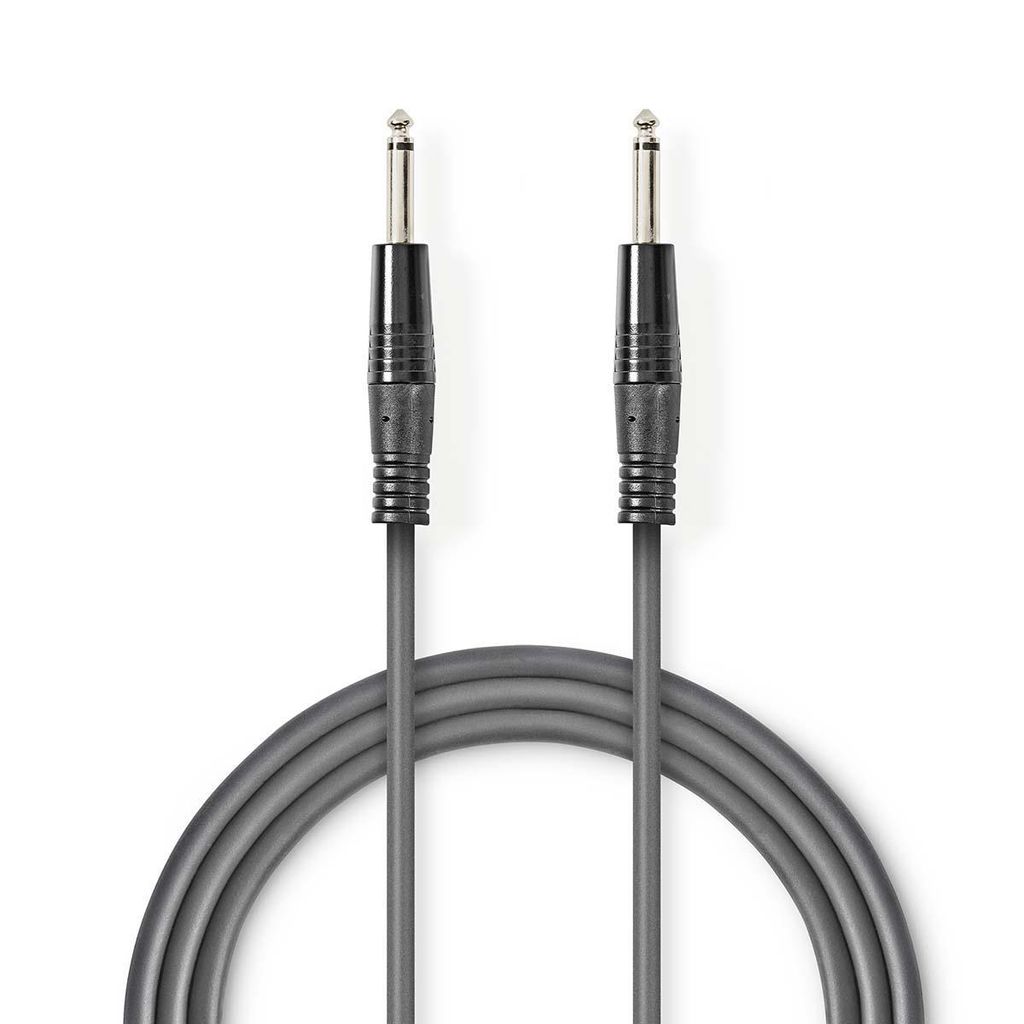 Nedis Mono-Audiokabel - 6.35 mm Stecker - 6.35 mm Stecker - Vernickelt - 1.50 m - Rund - PVC