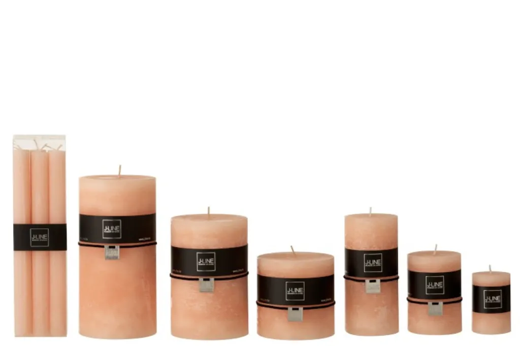 6 Bougies de table J-Line pour décorer votre centre de table pêche (9 S) - 2