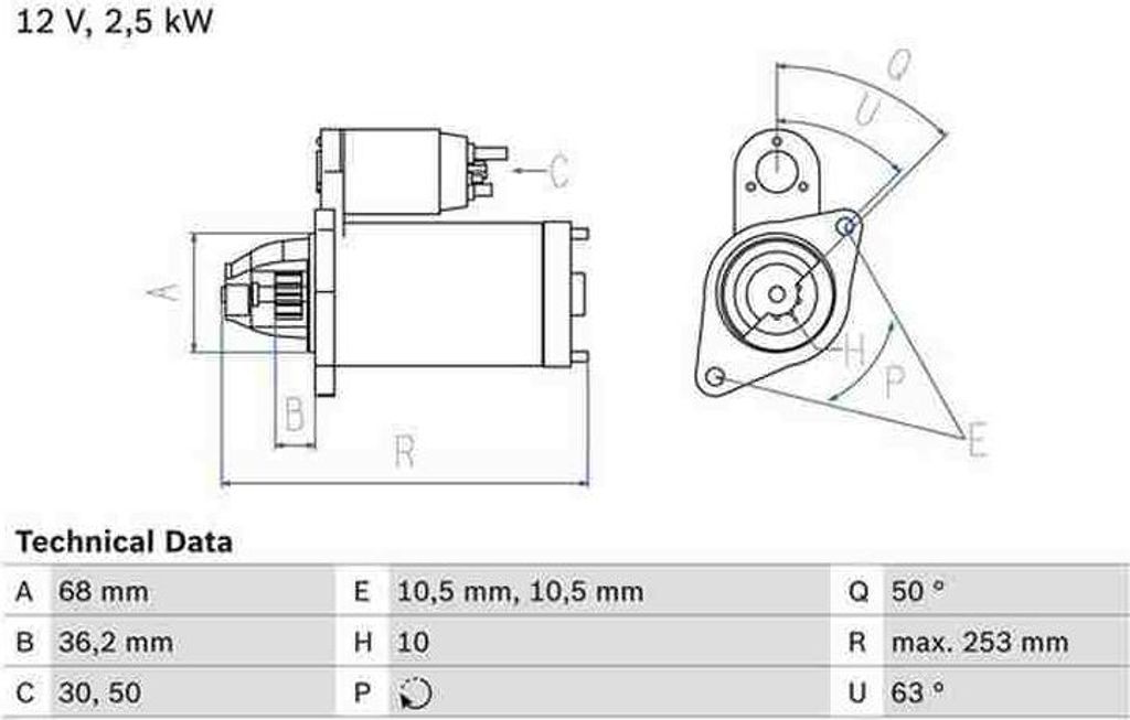 BOSCH Starter Artikel: 0 986 025 120