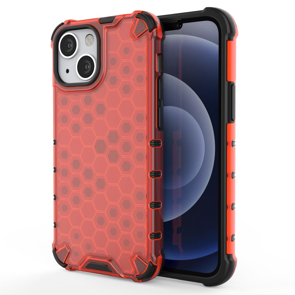 Hurtel Honeycomb, Mantelhülle, Apple, iPhone 13 mini, 13,7 cm (5.4"), Rot