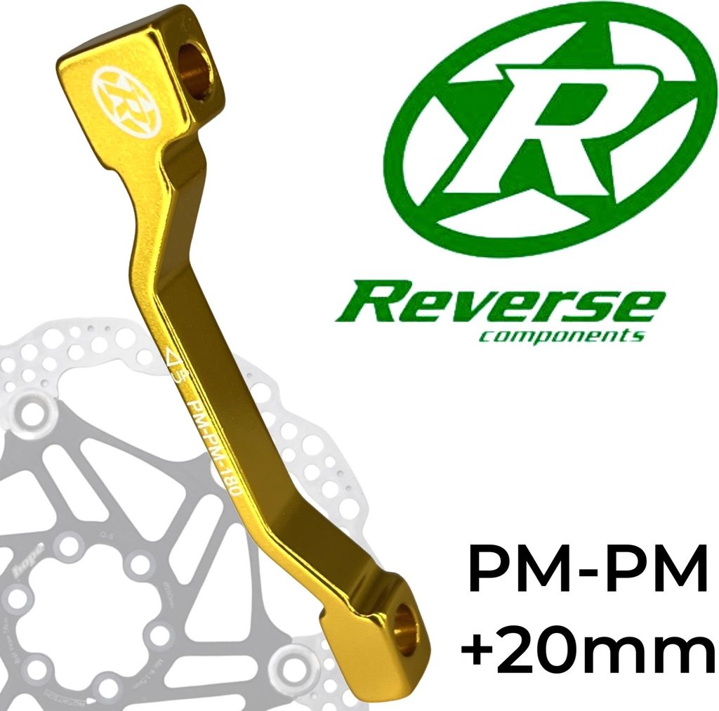 Reverse Bremsscheiben Adapter PM-PM Ø 180mm +20mm Gold