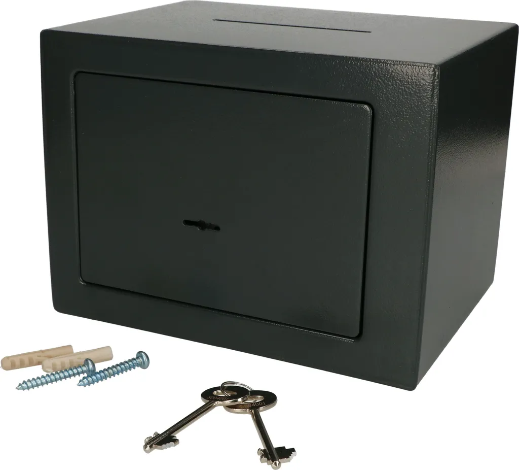 KOTARBAU® Coffre-fort mécanique 23x17x17cm en acier massif avec serrure