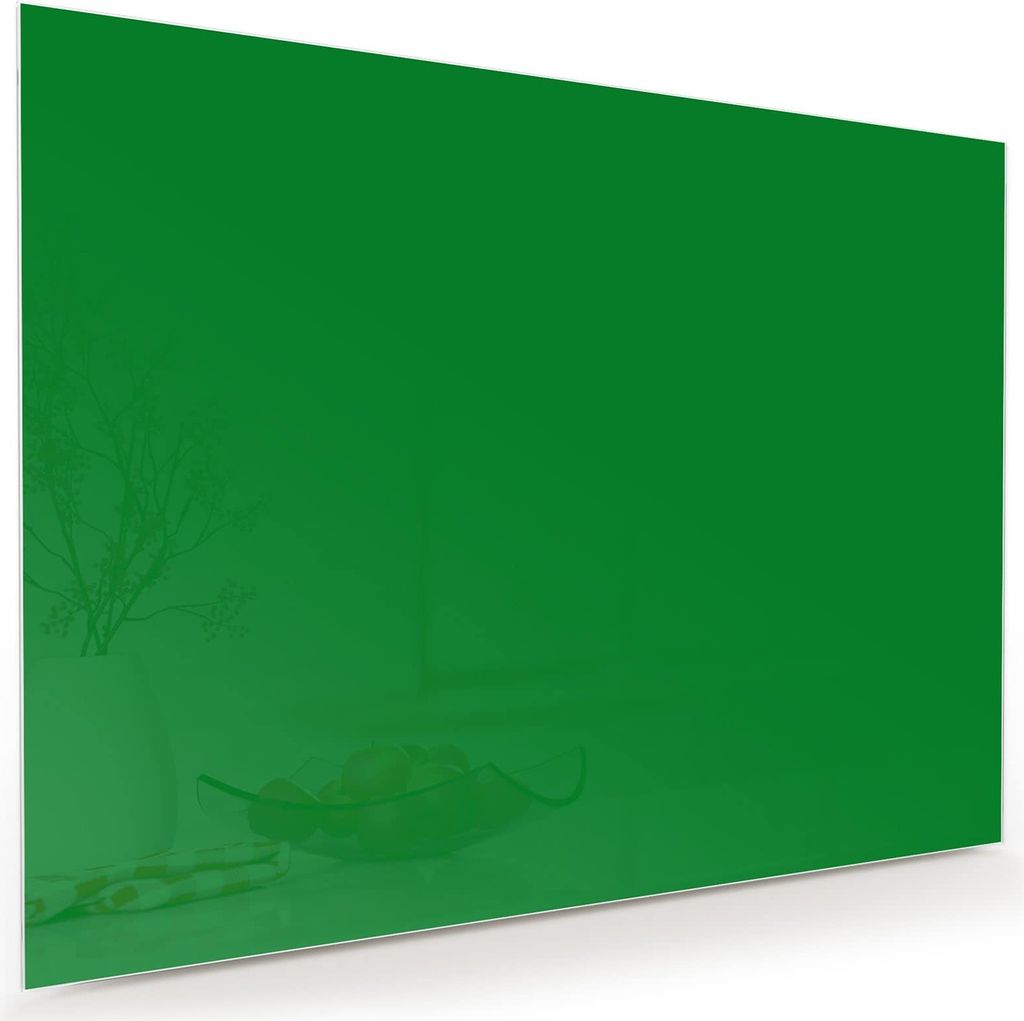 Glasbild 120x90cm in XXL für Wohnzimmer, Schlafzimmer Motiv Grüner Hintergrund II