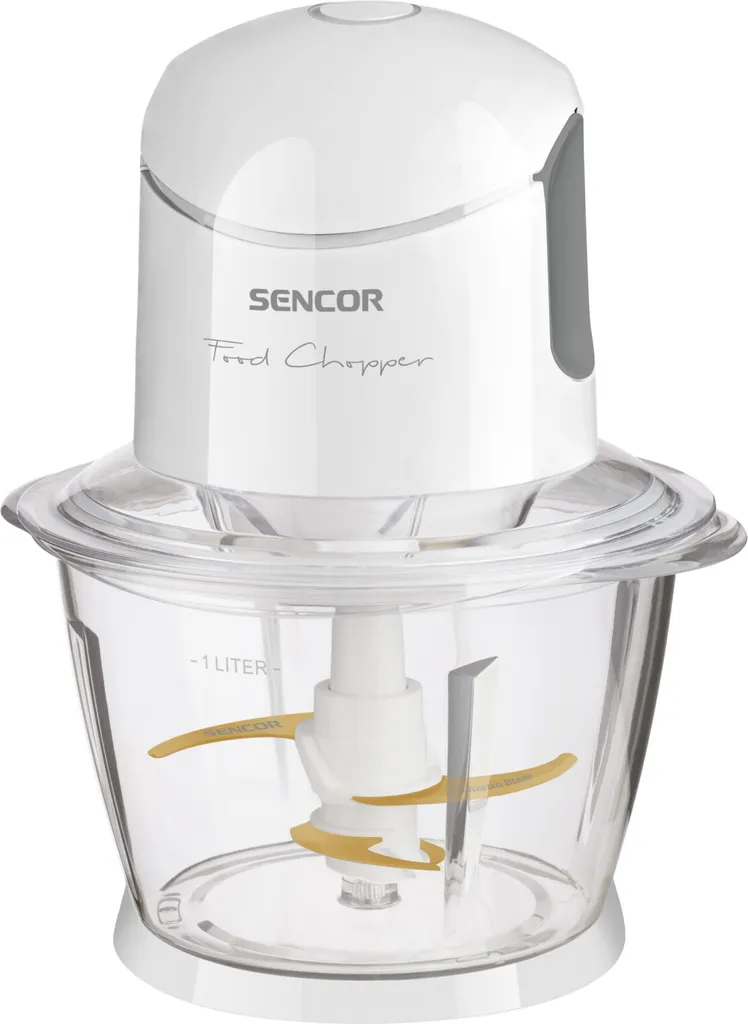 Sencor SCB 5100WH Hachoir Électrique 800W avec Bol en Verre 1L Blanc