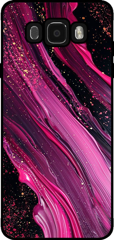 Smartphonica Telefon Fall geeignet für Samsung Galaxy J7 2016 mit Marmor Druck - TPU zurück Abdeckung Fall Marmor Design - lila rosa