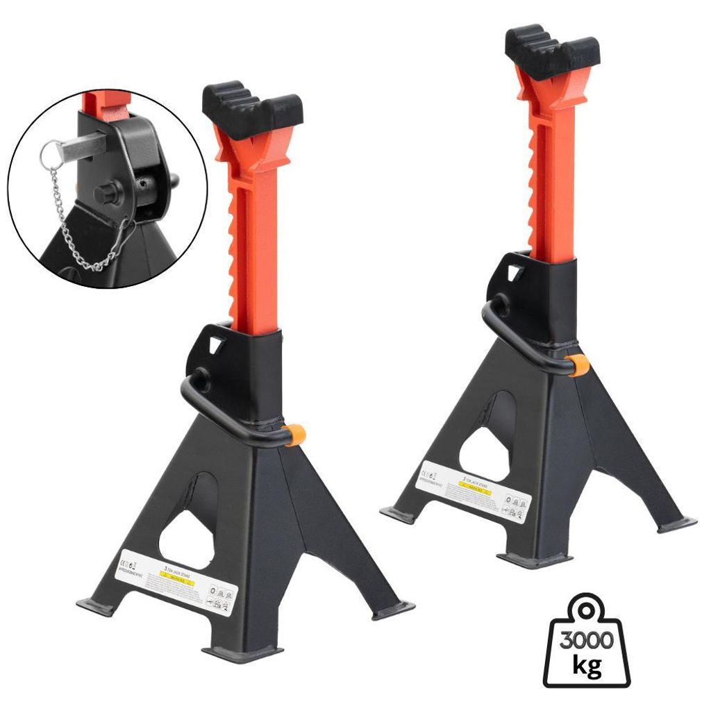 Unterstellbock 2x 3000kg PKW Stützbock 3T höhenverstellbar Wagenheber Set