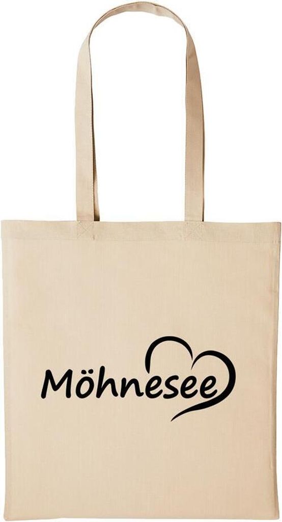 Huuraa Baumwollbeutel Möhnesee Geschenk Einkaufstasche Natural 10 Liter Baumwolle Möhnesee Accessoire