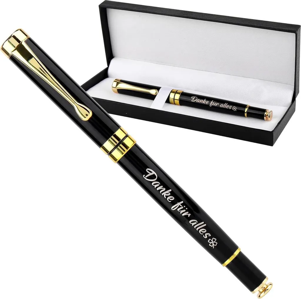 Regalo di ringraziamento biros oro nero incisione regalo di addio collega insegnante amico
