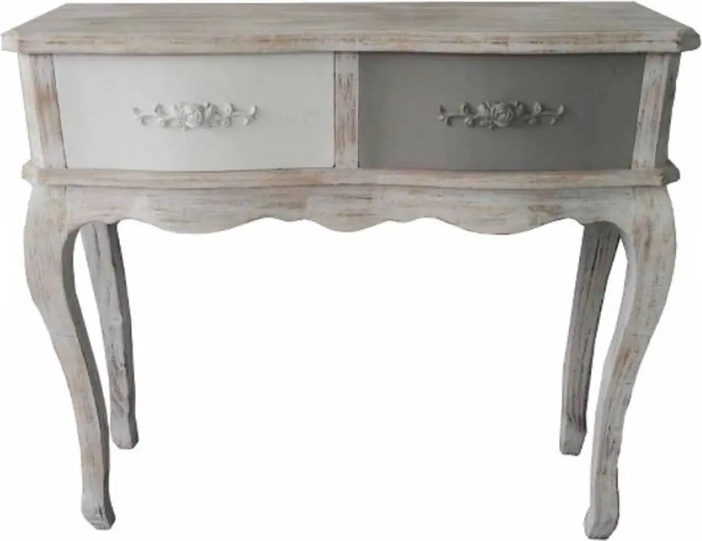 Console d'entrée rustique multicolore en bois patiné Casa Padrino
