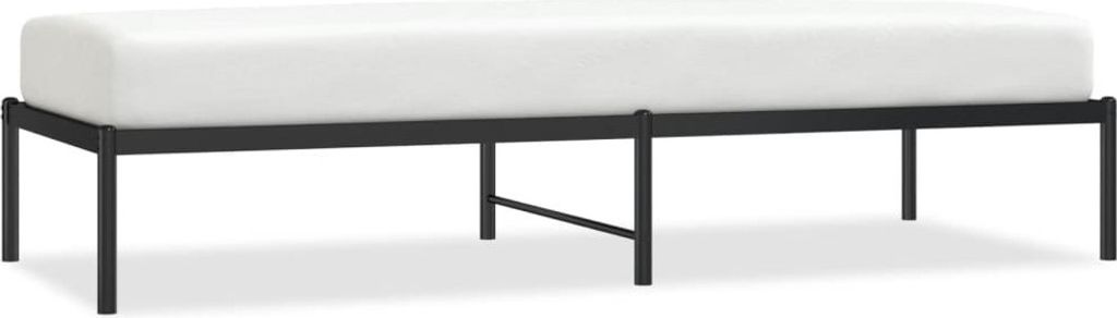 vidaXL Bettgestell Metall Schwarz 75x190 cm Produktbild 