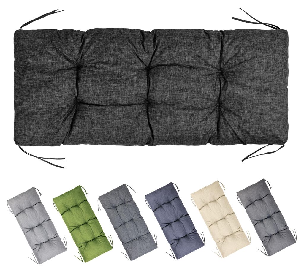 Garronda Bankauflage 120x50 cm ca. 10 cm dick Sitzkissen Outdoor für Gartenbank und Hollywoodschaukel Polster Auflage für Sitzbank wasserabweisen...