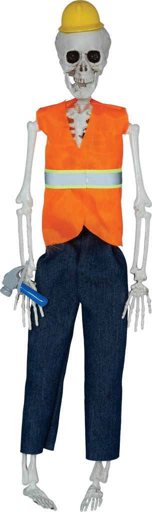 Skelett Bauarbeiter Hängefigur 40cm