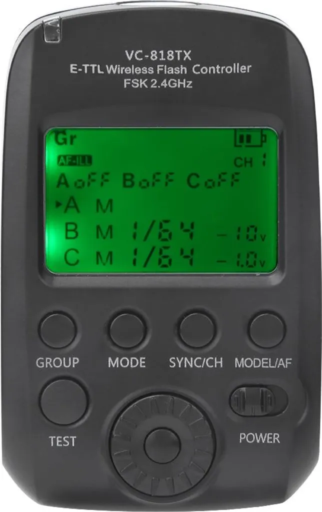 Déclencheur pour Studio Photo Vissico VC-818TX E-TTL Sans Fil Haute Vitesse