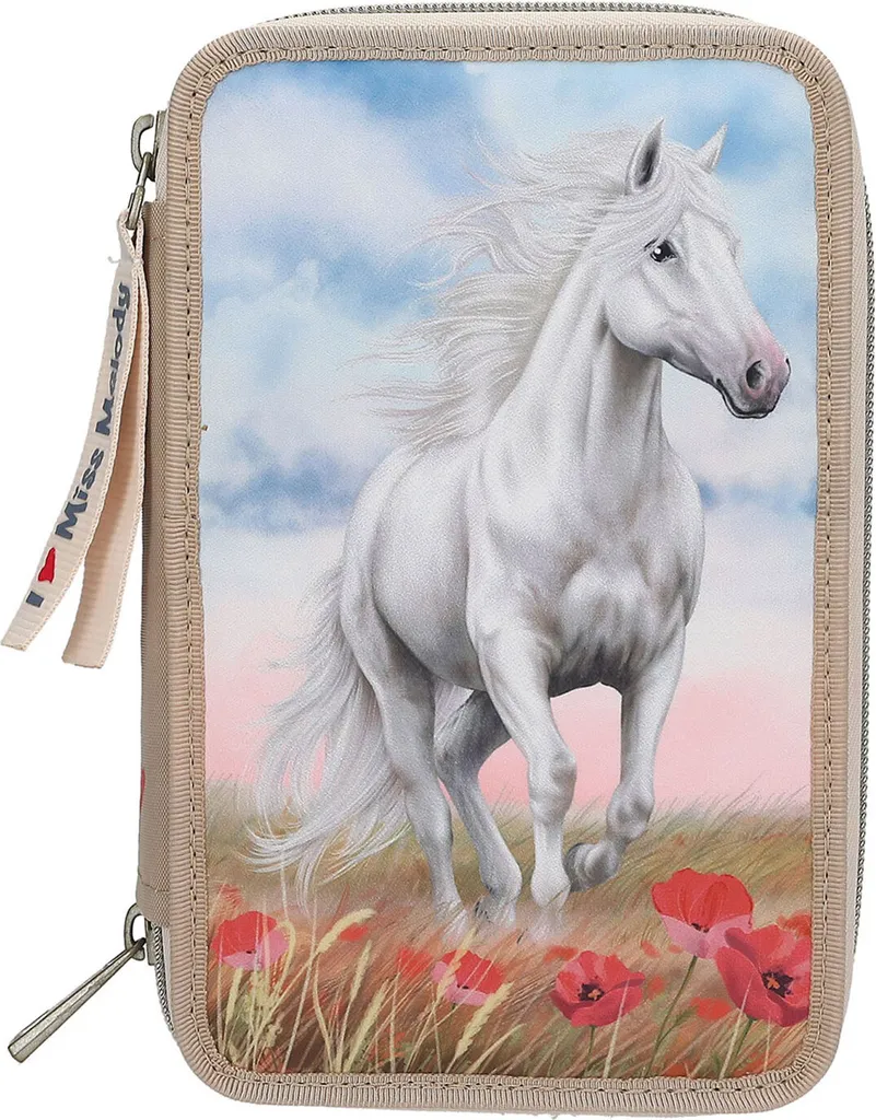 Finissez le désordre avec la Trousse Miss Melody Poppy Sand 3 Compartiments