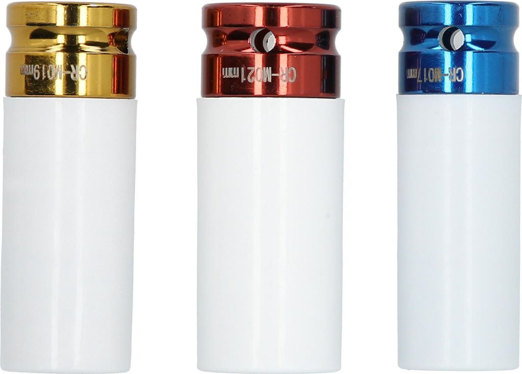 3-teiliges Reifenschutz-Steckschlüssel-Set 1/2" in Farbe, pneumatische Schutzhülle, Schraubenschlüssel, Handwerkzeug