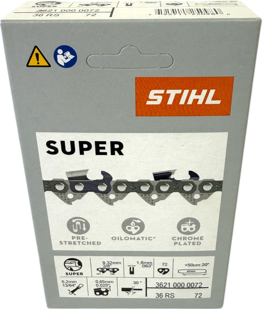Chaînes De Scie Tronçonneuse 3/8" 1.3mm 52 Maillons Pour Barre 35cm - Lot De 3 - Acier Allemand - Semi-chisel