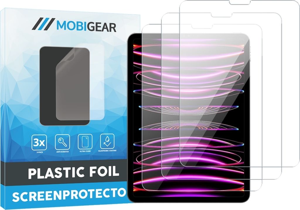Mobigear iPad Pro 11 Zoll (2018) Displayschutz Schutzfolie - Hüllenfreundlich (3er Pack)