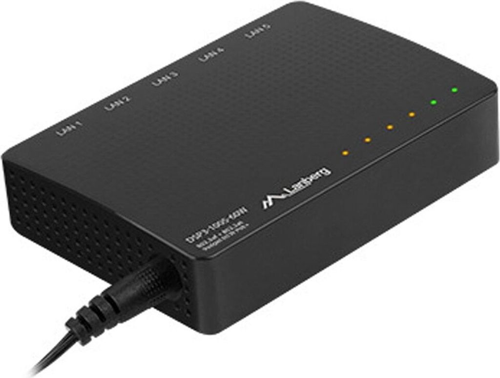 Lanberg DSP3-1005-60W, Nespravované, Gigabit Ethernet Obrázok produktu 