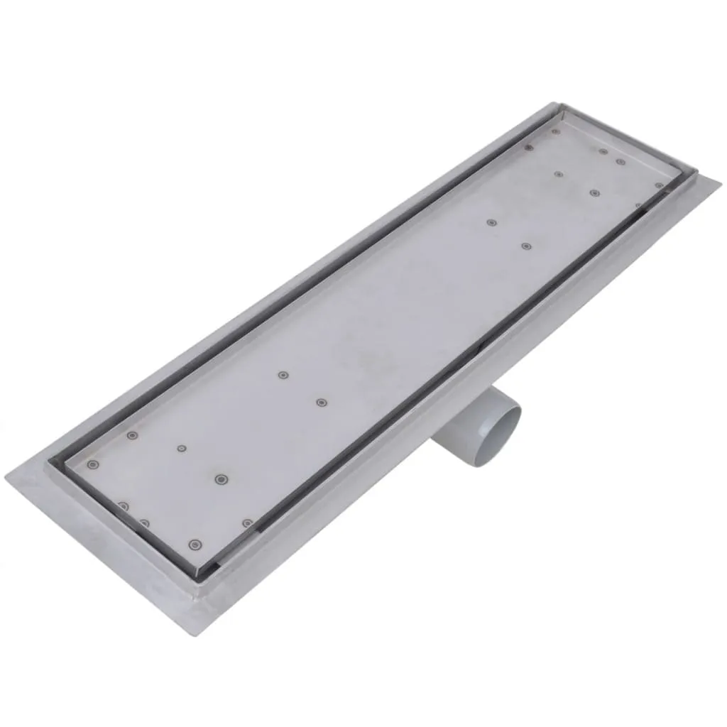 Canalina Doccia Lineare 530x140 mm vidaXL Acciaio Inox - Set 2 pz - 6