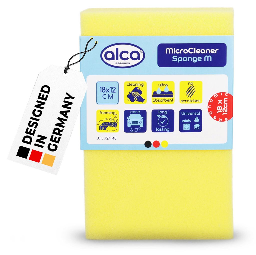alca® Reinigungsschwamm 18x12x6 cm, gelb Effektive Produktbild 