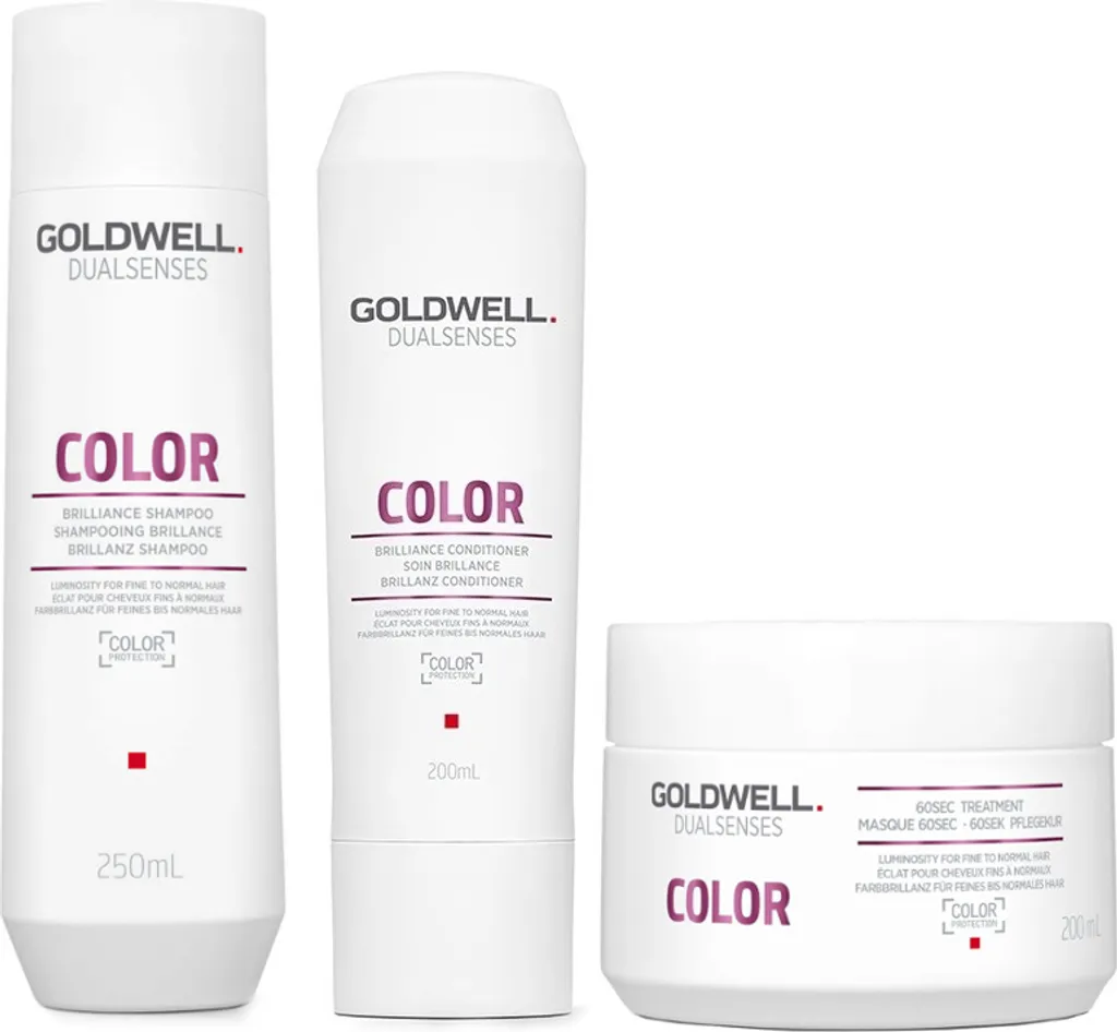 Goldwell DualSenses Color Shampoo 250ml + Conditioner 200ml + Trattamento 60s 200ml