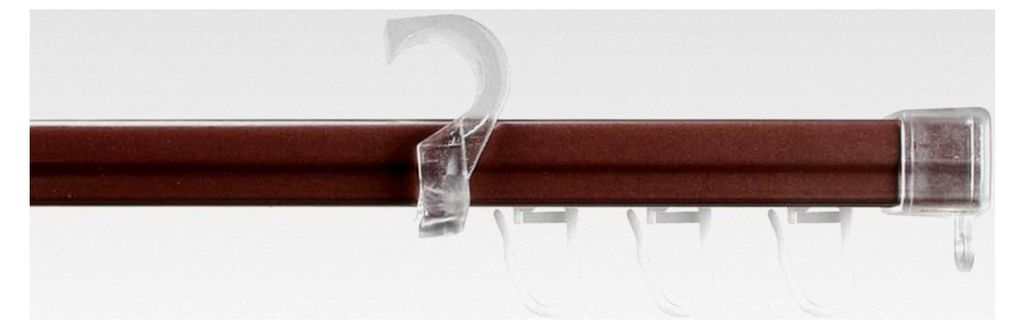 U-Schiene für Gardinen in Bronze für Stilgarnituren mit 28mm Durchmesser (210 cm)