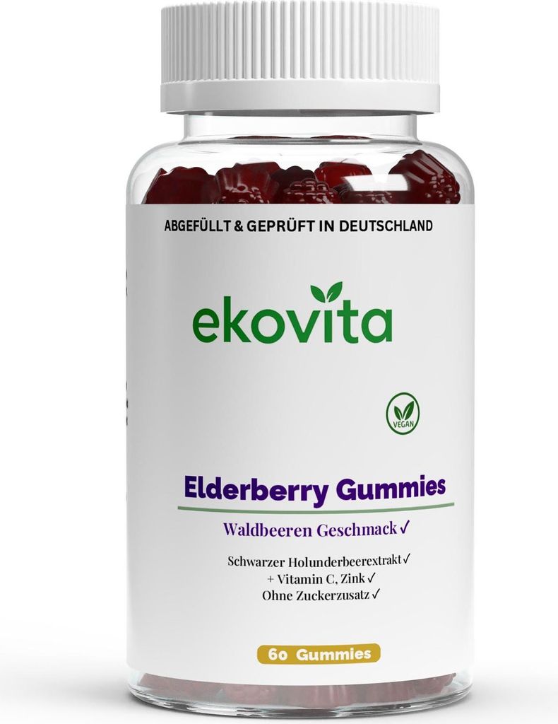 Elderberry + Vitamin C + Zinc Gummies - 60 pcs.
