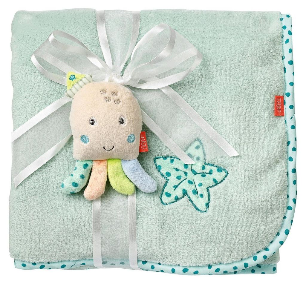 Kuscheldecke Oktopus –als Krabbelunterlage, Schnuffeltuch Produktbild 