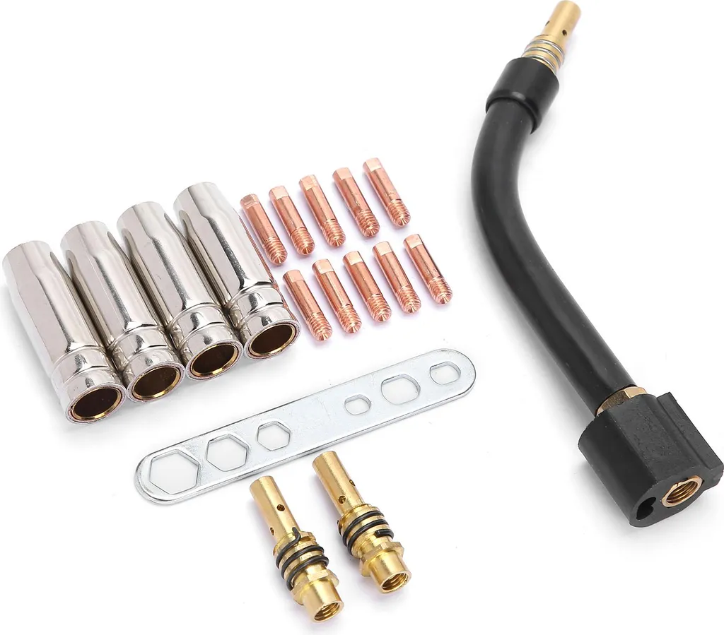 Consumabili MIG MB15AK: Set 10 Punte Contatto + 4 Portapunta + Chiave