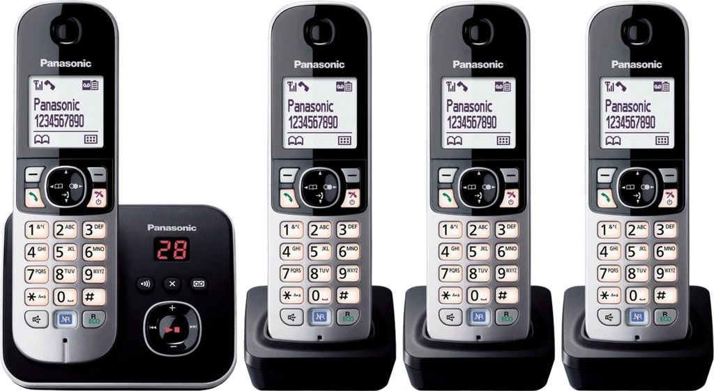 Panasonic KX-TG6824 Strahlungsarmes Schnurlostelefon mit Produktbild 