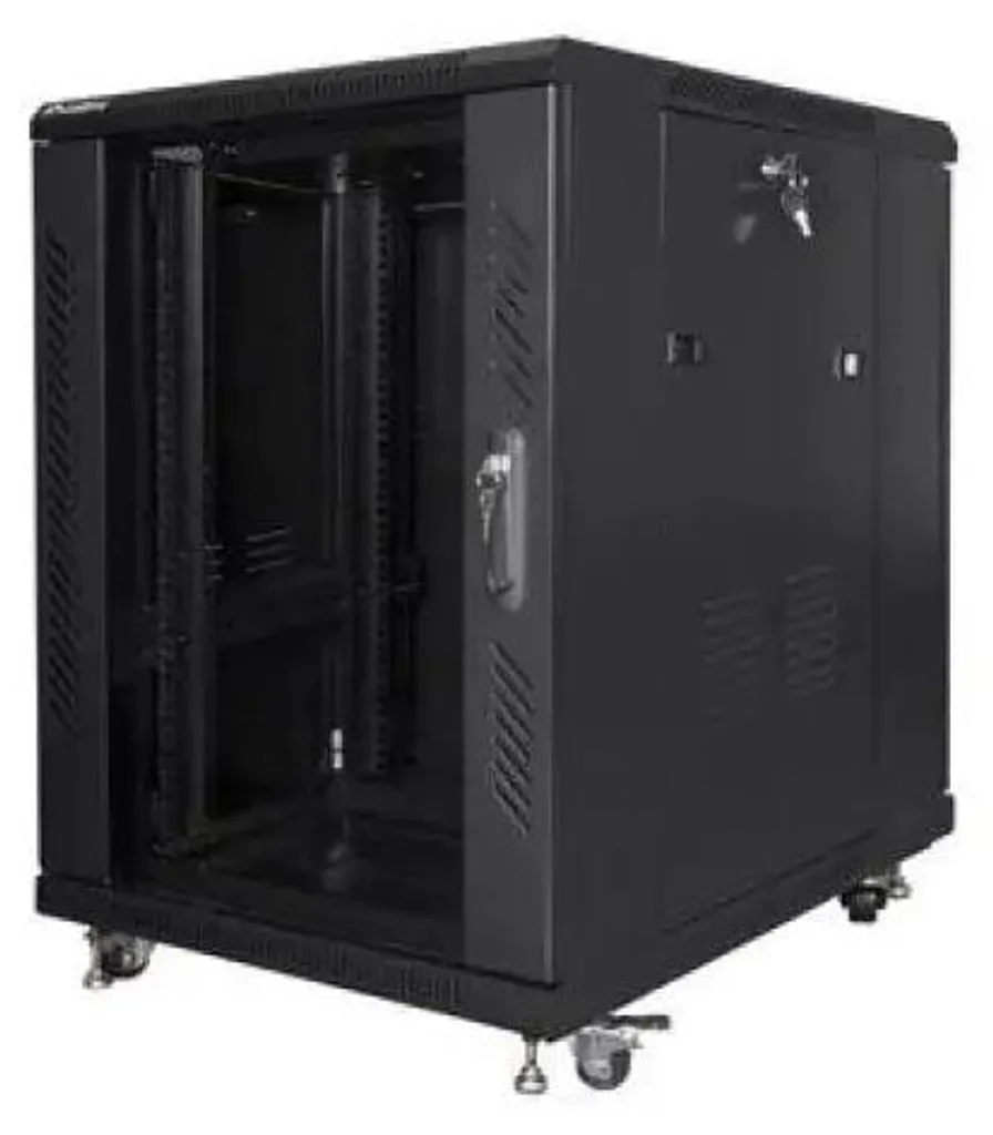 Baie de Brassage Noire 15U 600x800 Rack 19 Lanberg Haute Résistance