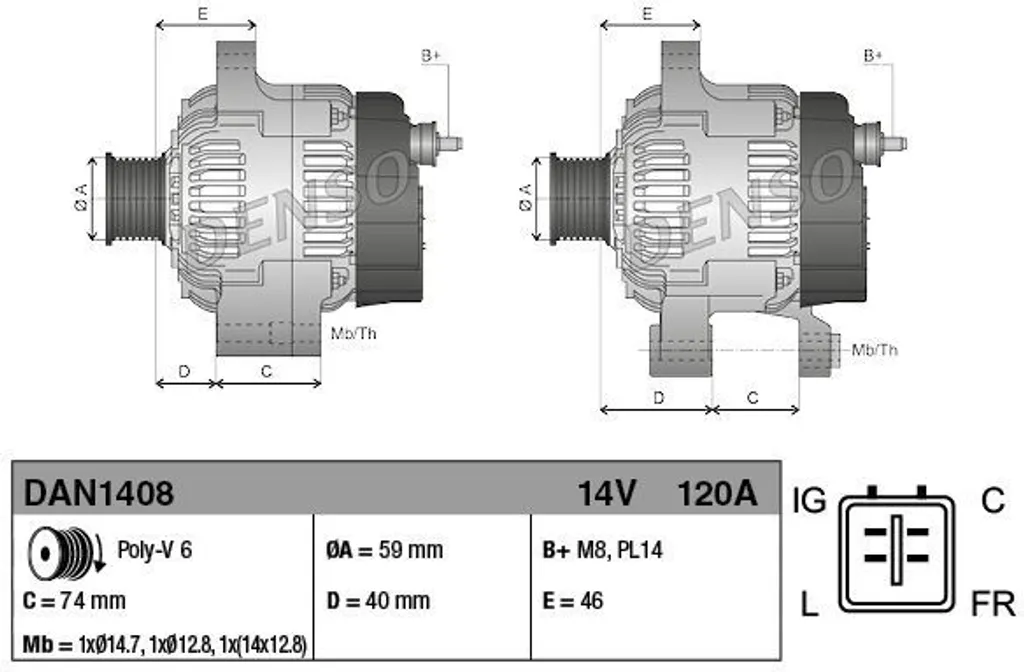 Alternateur Jaguar S-Type et XJ - Réparez votre circuit de charge DENSO