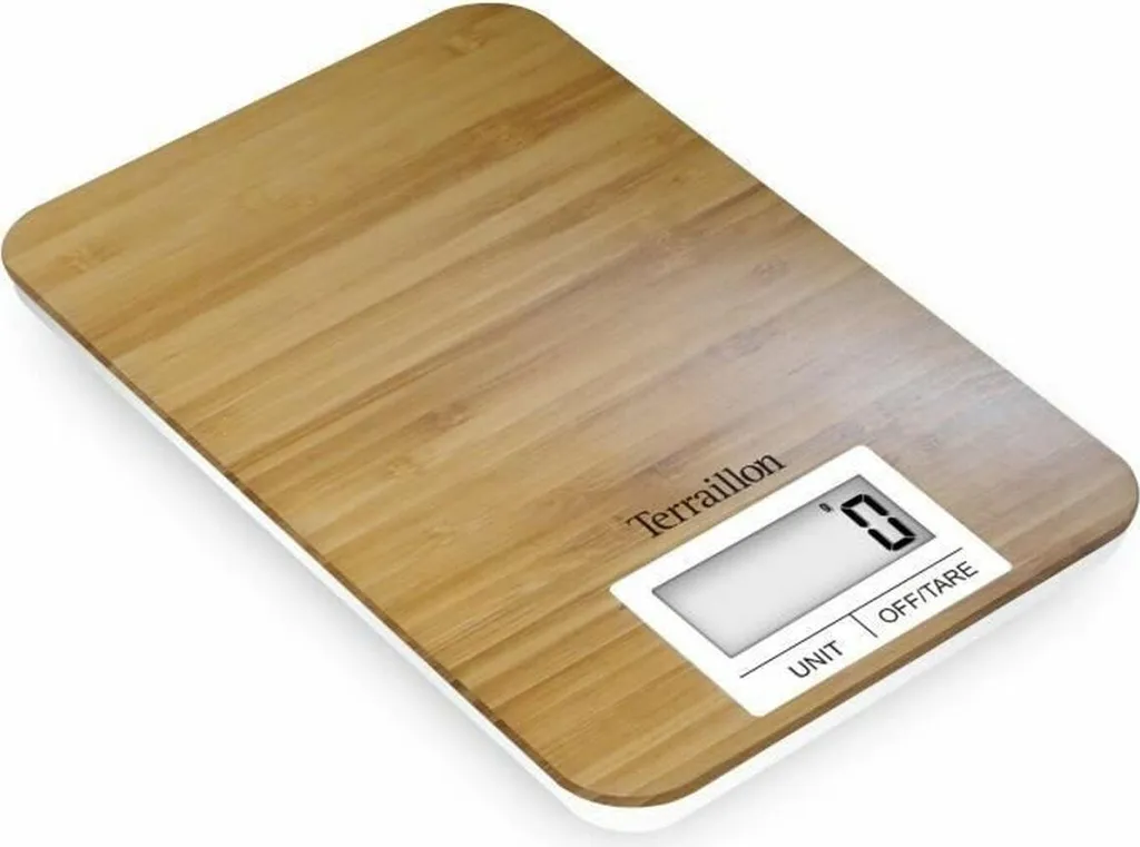 Balance de Cuisine Électronique Terraillon en Bambou avec Écran LCD