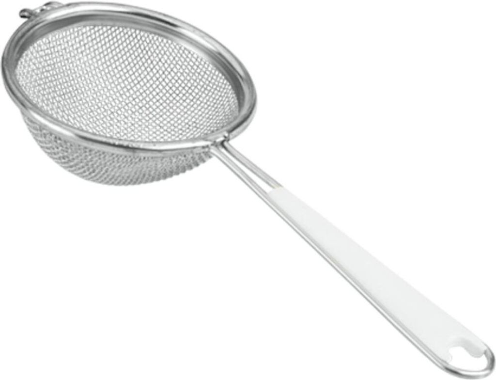 METALTEX Sieb fein Aluminium / PP Griff Ø 7 cm weiß – 6er Produktbild 