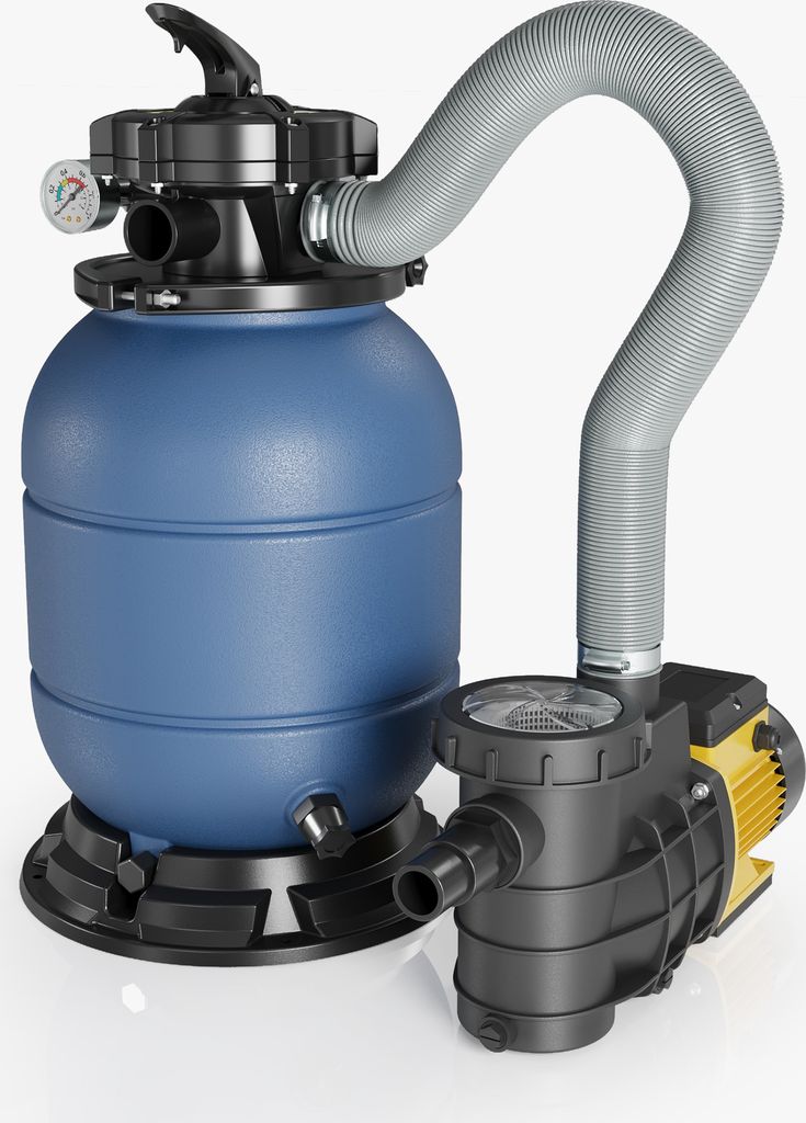 Wiltec Sandfilteranlage HZS-200 für Pools, Filteranlage, Poolfilter, Pumpe, Filterkessel mit Pumpe, Schwimmbadpumpe
