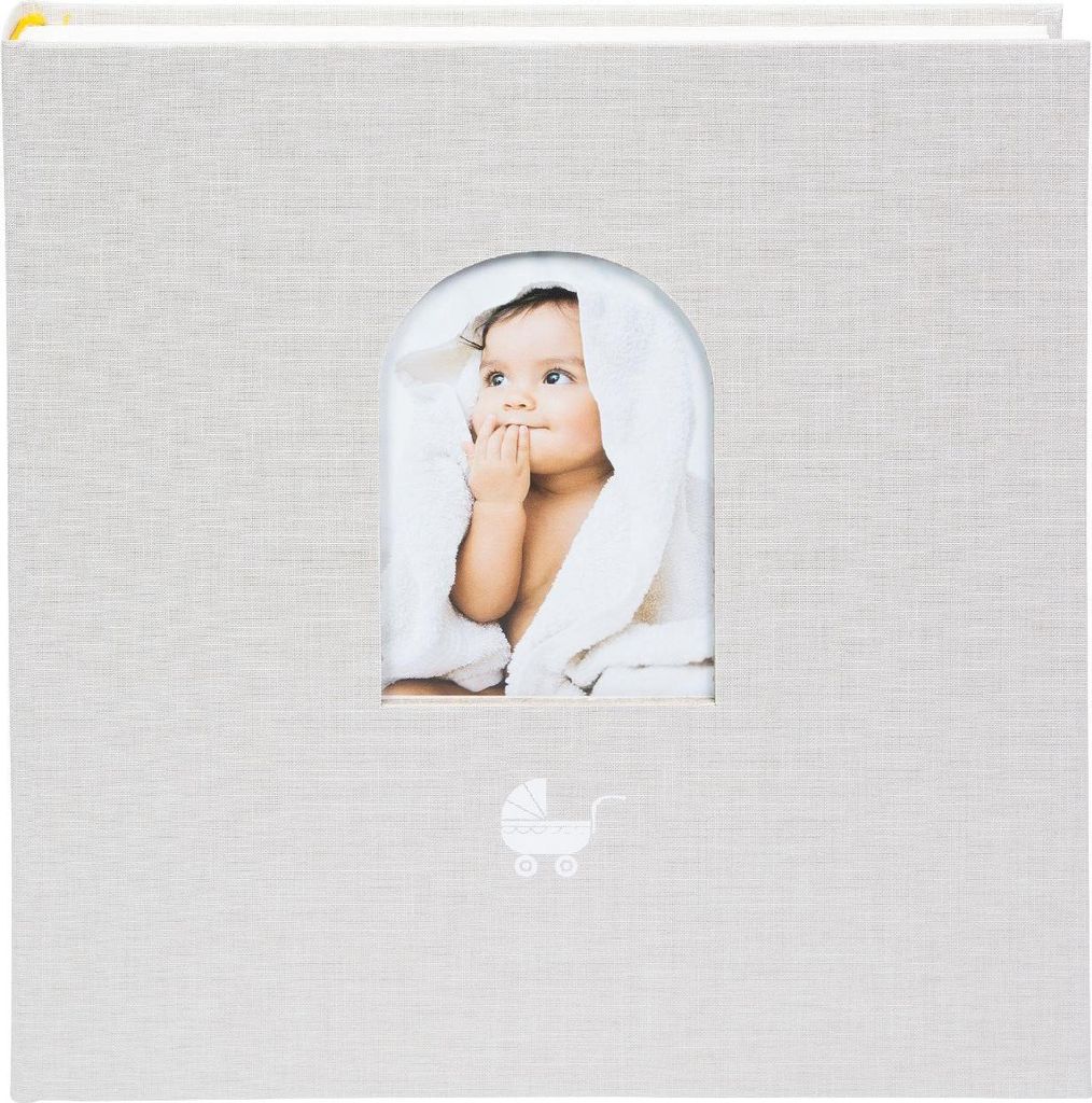 Goldbuch Babyalbum Cozy Nest Sandgrau 30x31 cm Leinen 58 Seiten Textvorspann