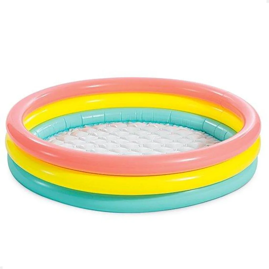 Piscine gonflable bébé ronde 114 x 25 cm - Pataugeoire d'été jaune vif