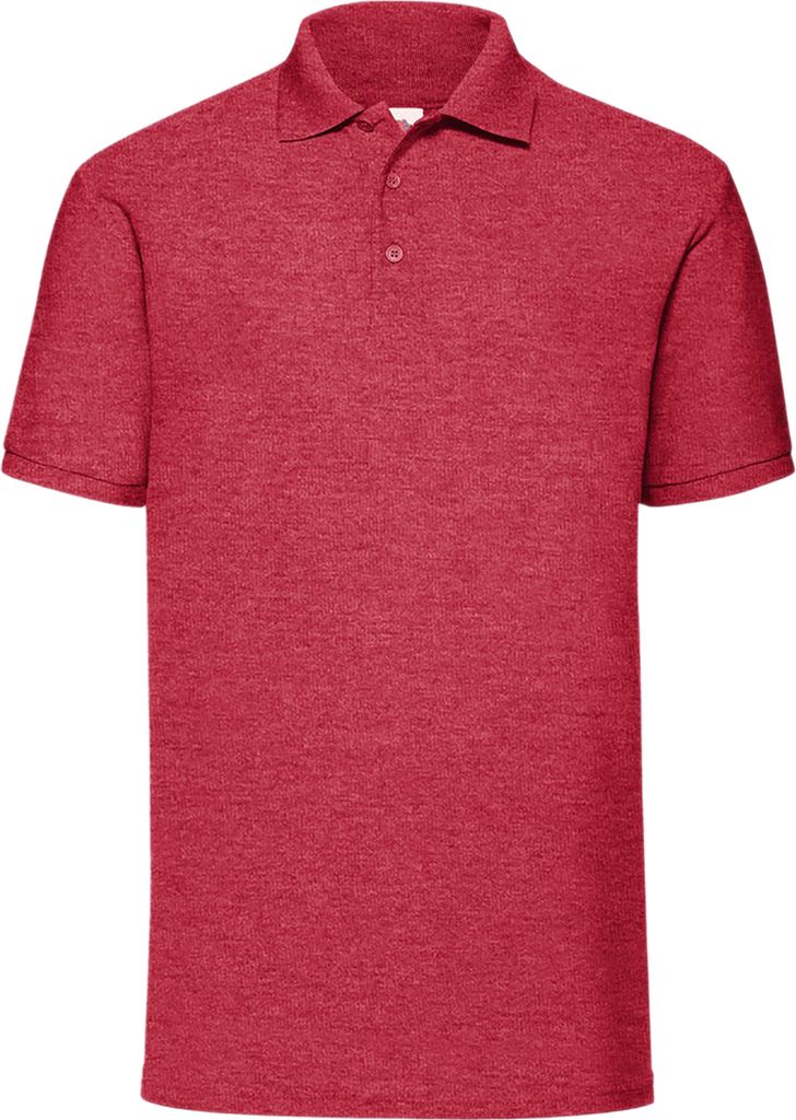 Fruit Of The Loom 65/35 Herren Piqué Polo-Shirt, Kurzarm BC388 (2XL) (Rot meliert)
