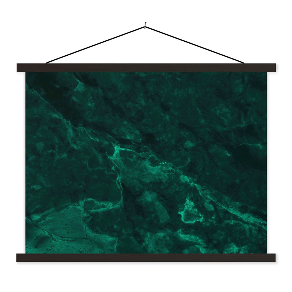 MuchoWow Textilposter Marmor - Limone - Grün - Strukturiert - Marmoroptik 150x113 cm mit schwarzem Rahmen - Wohnzimmer