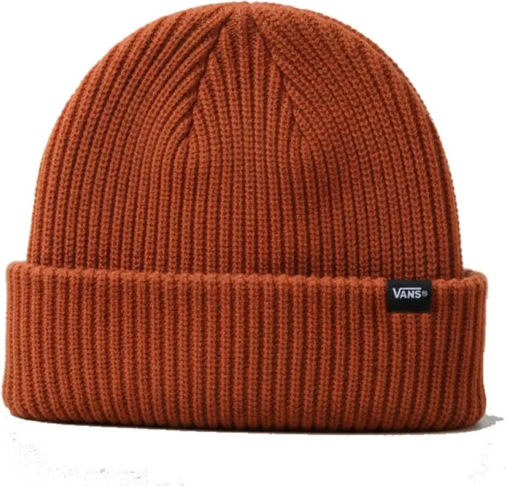 Bonnet Vans Orange Homme Classic Cuff Maille Extensible Taille Unique
