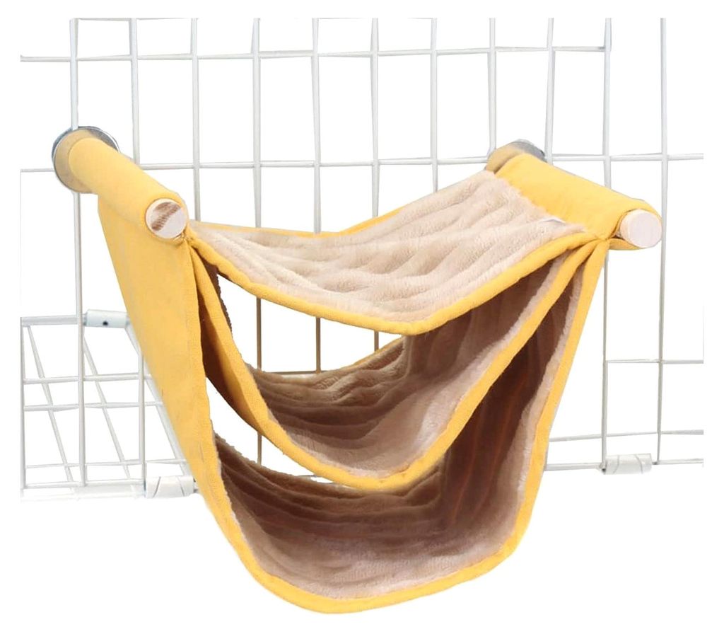 Kleintierhängematte für Hamster, Sittiche und andere Kleintiere, dreifache Spielplattform mit warmem Fleece