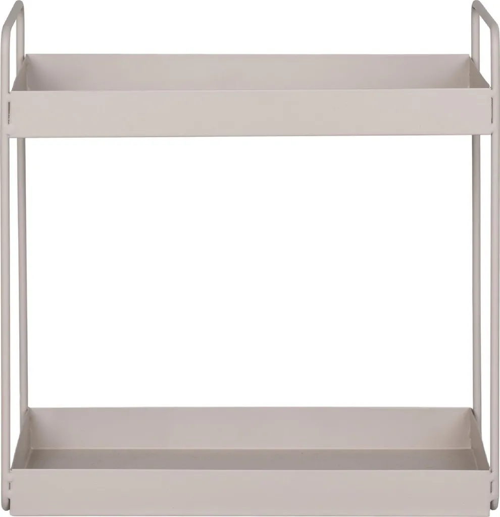 QUVIO Organizer Acciaio Beige Minimalista 30cm - Scaffale Cucina e Bagno